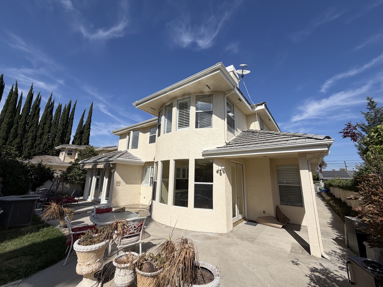 Fresh exterior paint on a Southern California home