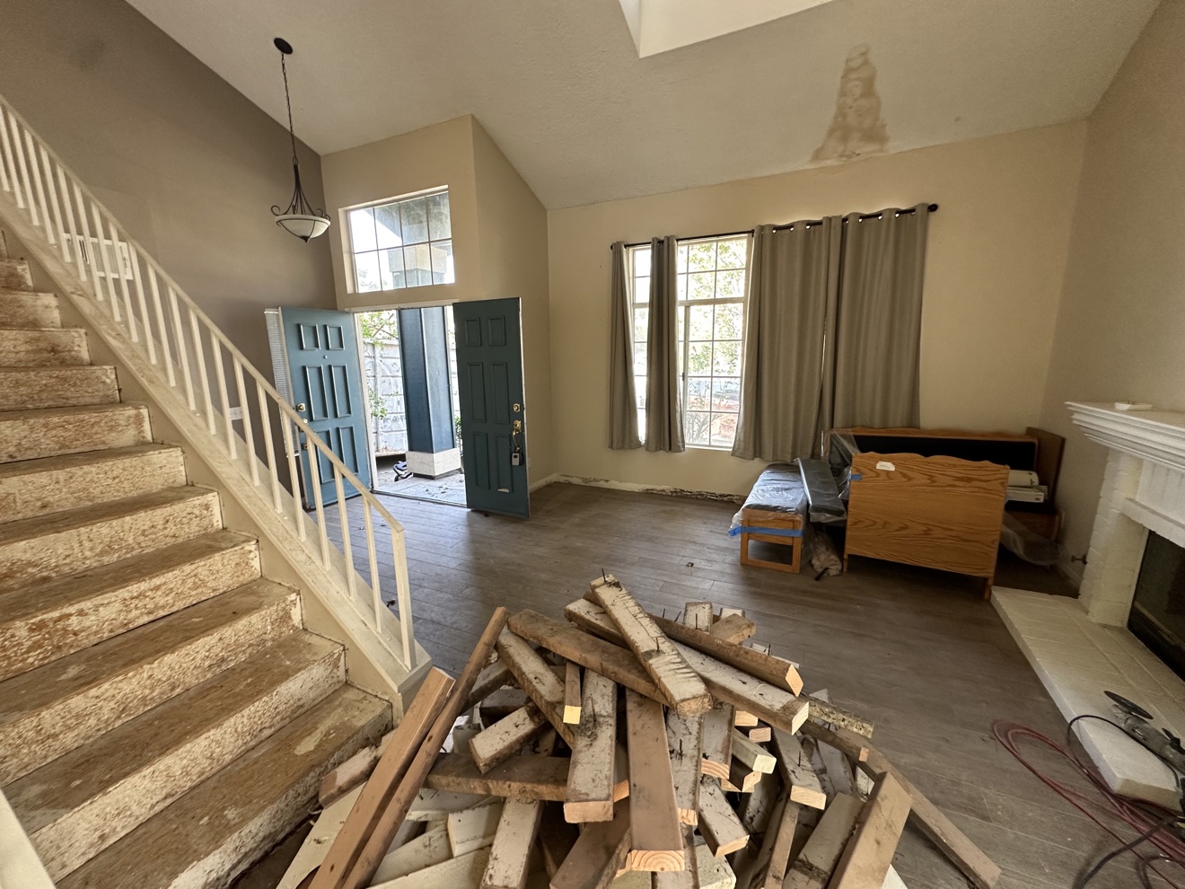 Rancho Cucamonga whole home remodel — living room during demolition